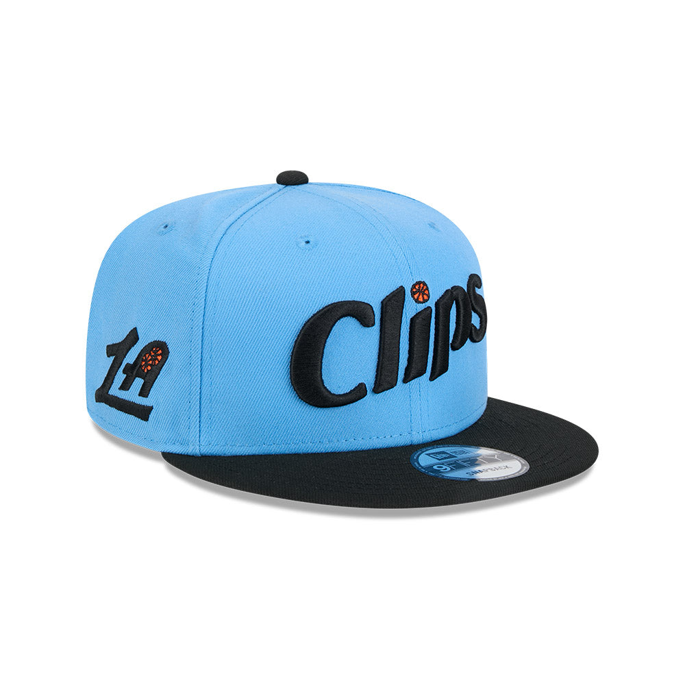LA Clippers Hat - NBA 2024-2025 City Edition Blue Black 9Fifty Snapback Cap - New Era